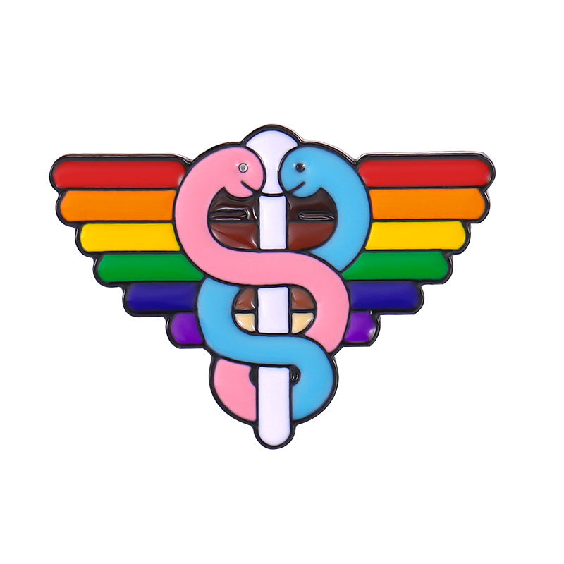 Wholesale Alloy LGBT Rainbow Brooch