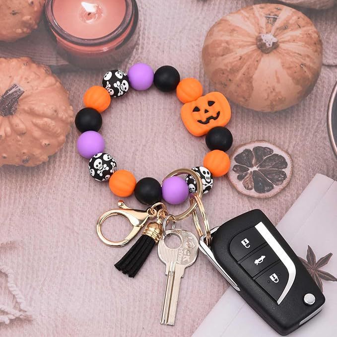 Wholesale  Handmade  Silicone Bead Bracelet Pendant Wristlet Keychain