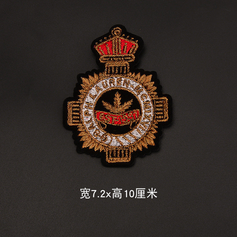 Wholesale Chic 3D Embroidered Badge Brooch For Suits ets Bags Fashion Accessory Boutique Resale