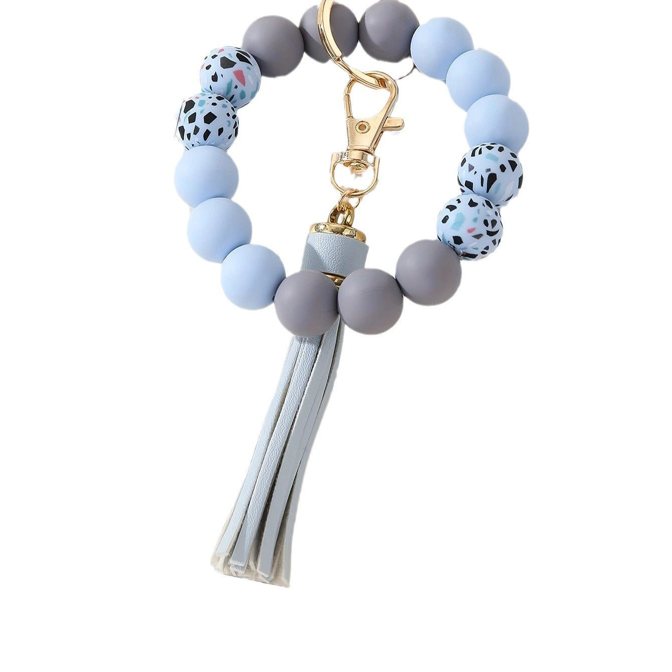 Wholesale Camouflage water-transfer silicone wrist bracelet key ring