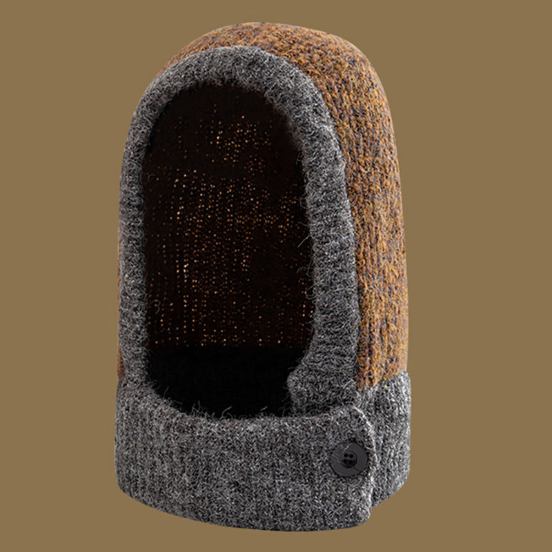 Wholesale Winter 2023 Hats and Scarves All-in-one Knitted Wool Hats