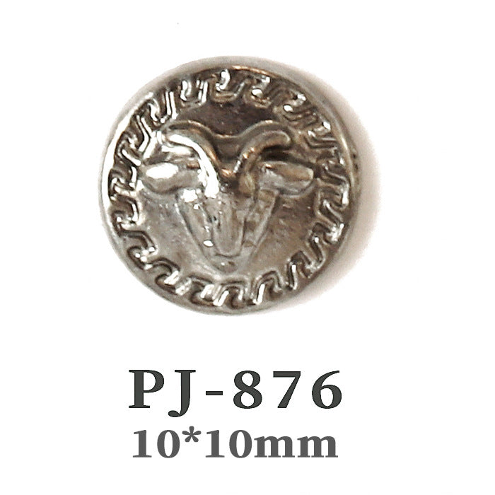 Wholesale  Metal Nail Art Charms Antelope Head Wings Leopard Head Manicure Decorative Accent