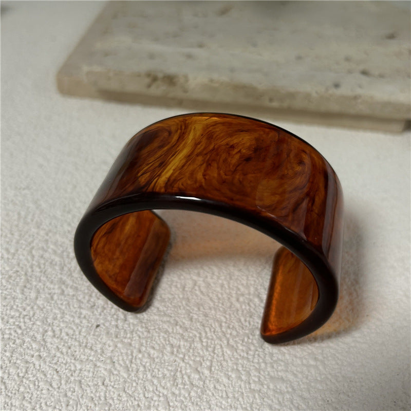 Wholesale Color Acrylic Simple Geometric Transparent Resin Bracelet