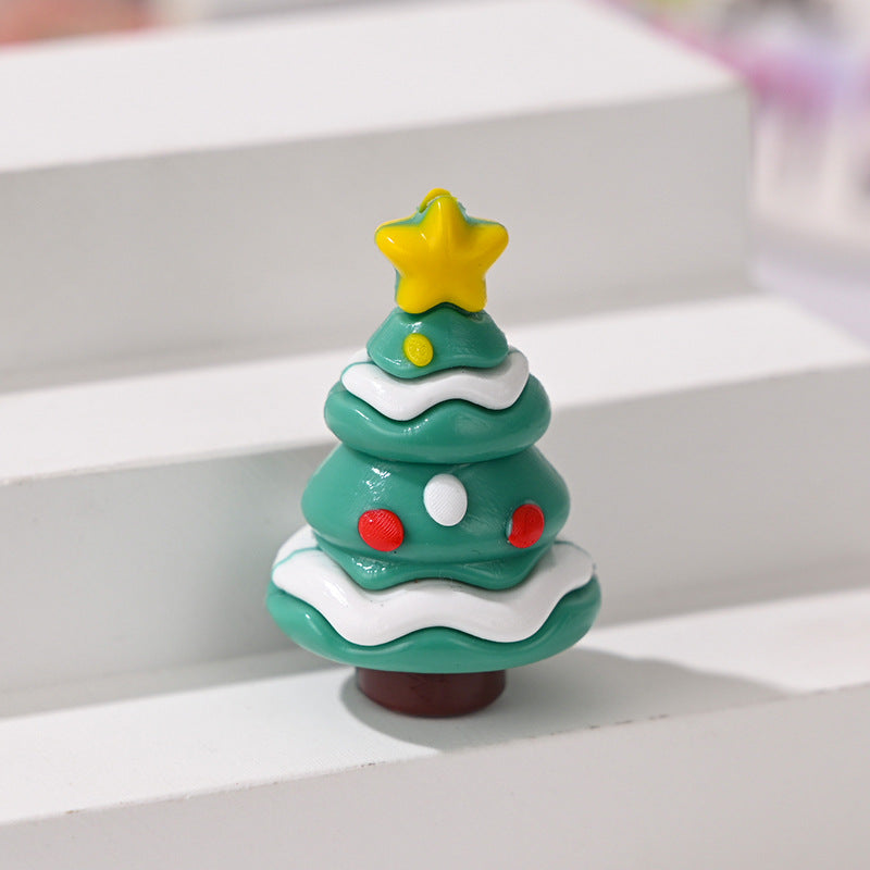 Wholesale 10pcs/pack  Colorful Christmas Tree Beads  3D Focal Beads