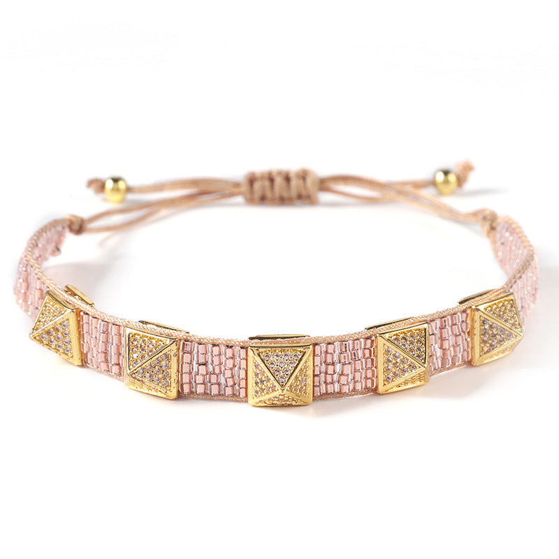 Wholesale Fashion Simple Bohemian Hand-woven Diamond Bracelet