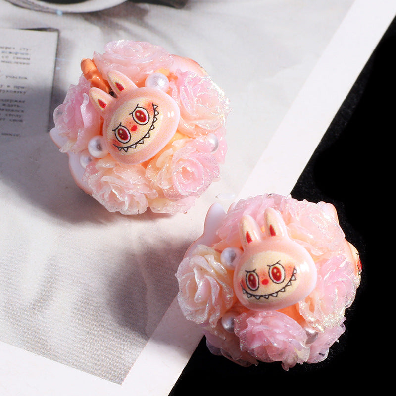 Wholesale 5pcs/pack DIY loose bead phone/ keychain with straight holes  Monster Doll OLY Exclusive