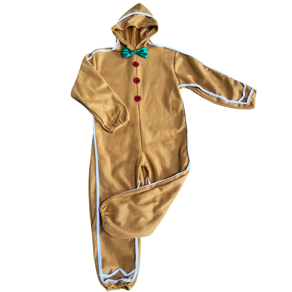 Wholesale New Christmas Gingerbread Man Halloween Costume Cosplay Jumpsuit