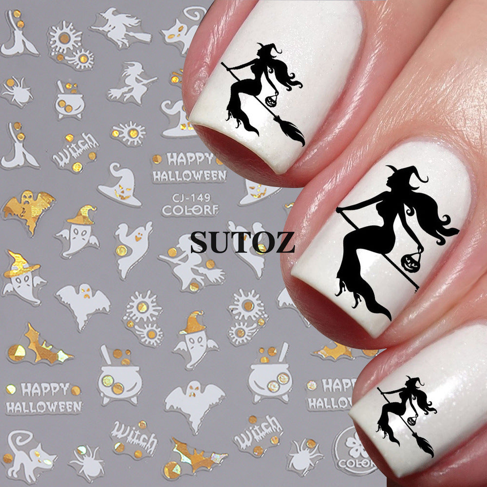 Wholesale 3pcs/pack cartoon platinum nail art stickers