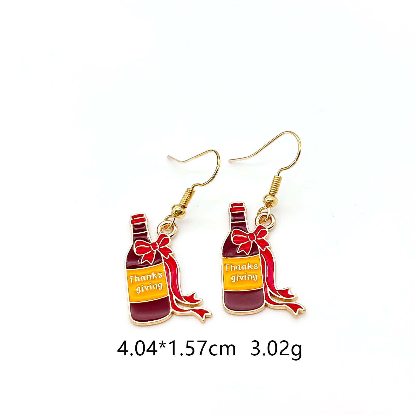 Wholesale Thanksgiving Earrings With Cartoon  Maple Leaf Sunflower Pumpkin Design Zinc Alloy Fall Harvest Jewelry Accessory For Parties