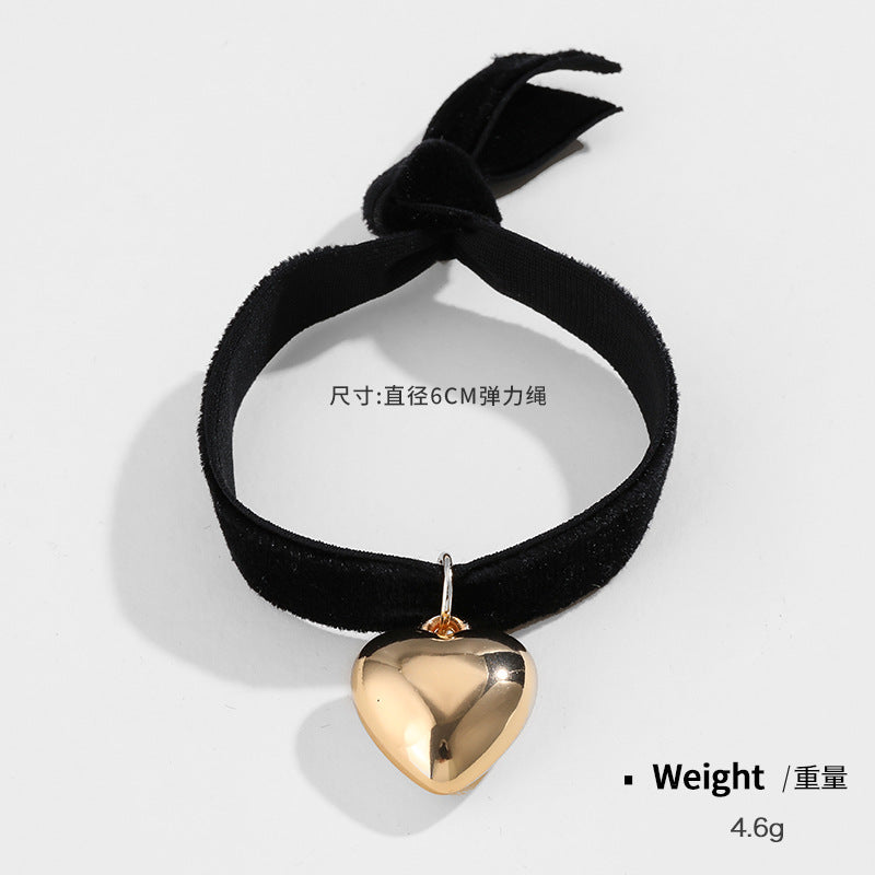 Wholesale Valentine's Day Series Stretch Velvet Wide Band Love Bracelet