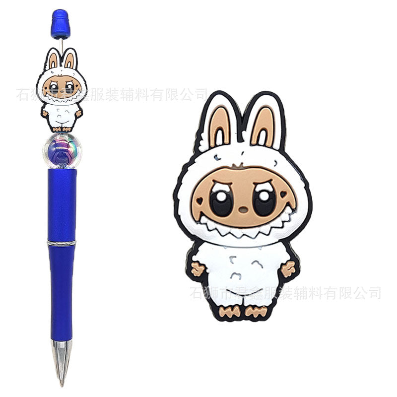 Wholesale 100pcs/pack Cartoon Monster Image Glue Pen Beads  Pen Beads Focus Beads