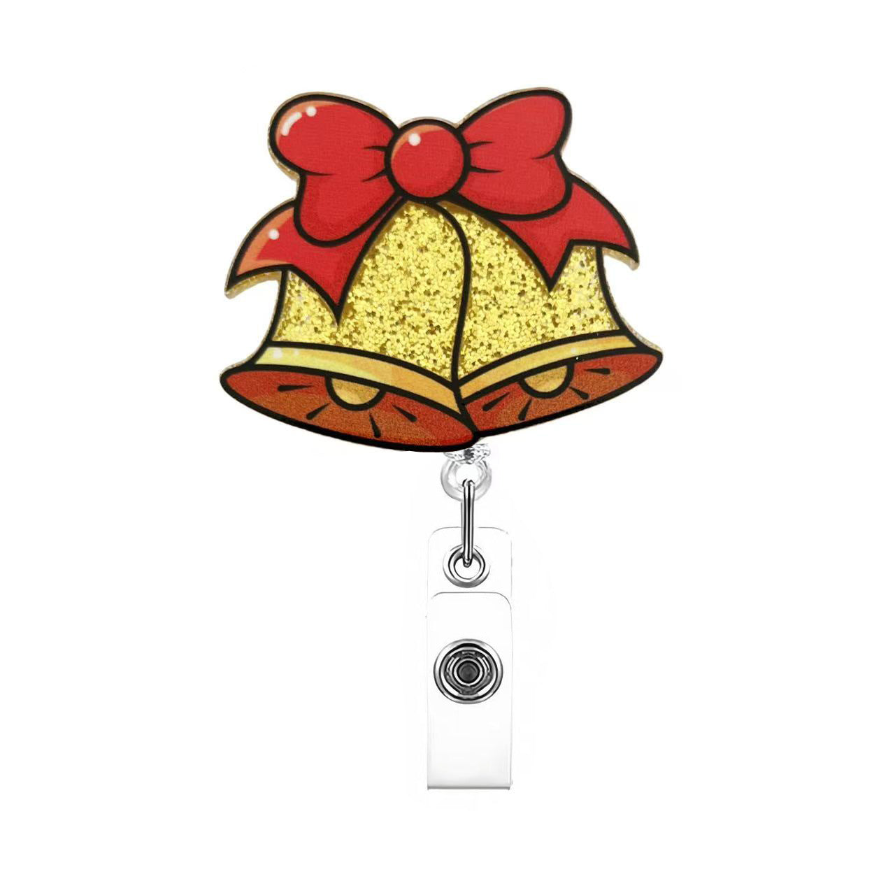 Wholesale Acrylic Christmas Cartoon Badge Clip Christmas Tree Clip Badge Reels