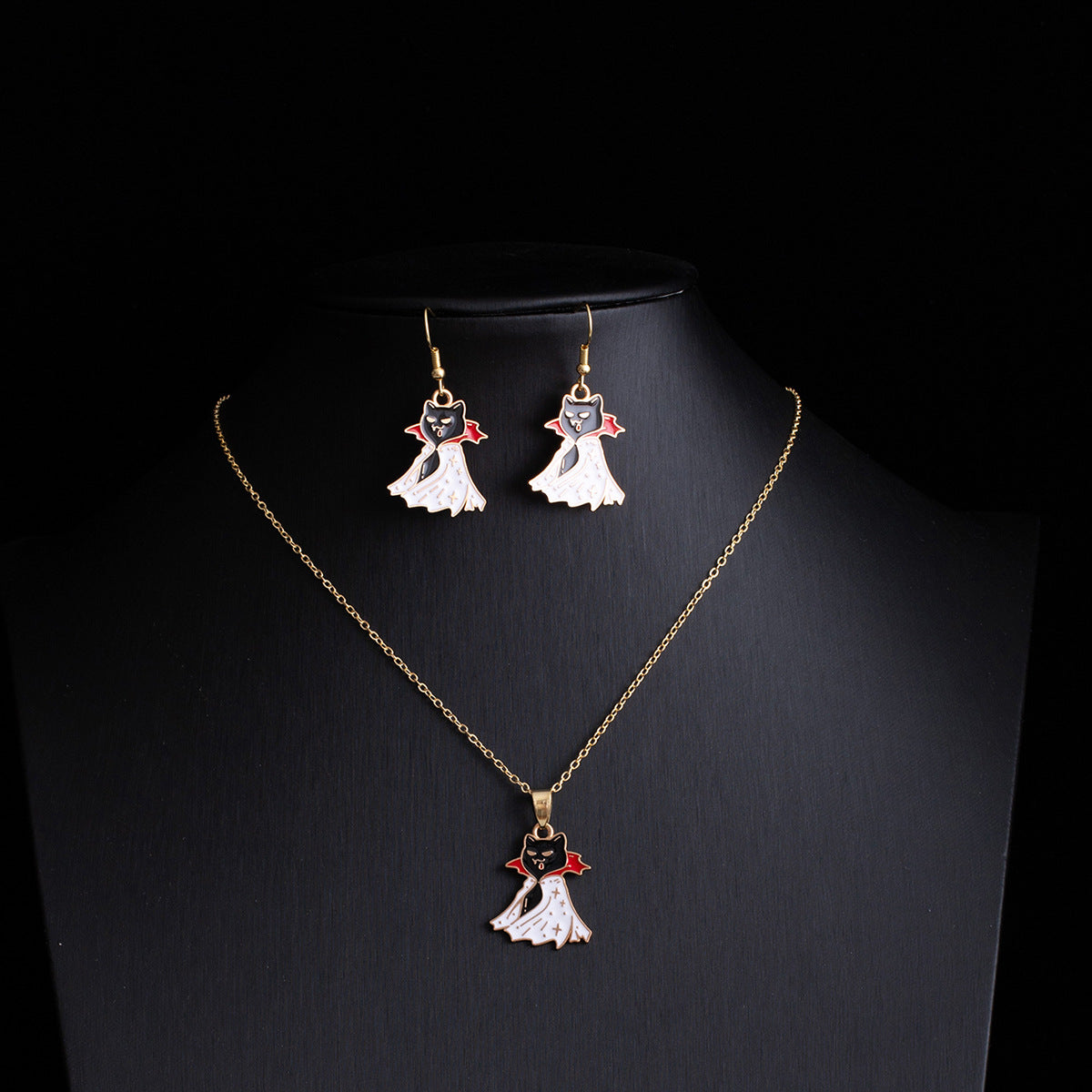 Wholesale Gothic Punk  Earring Necklace Set