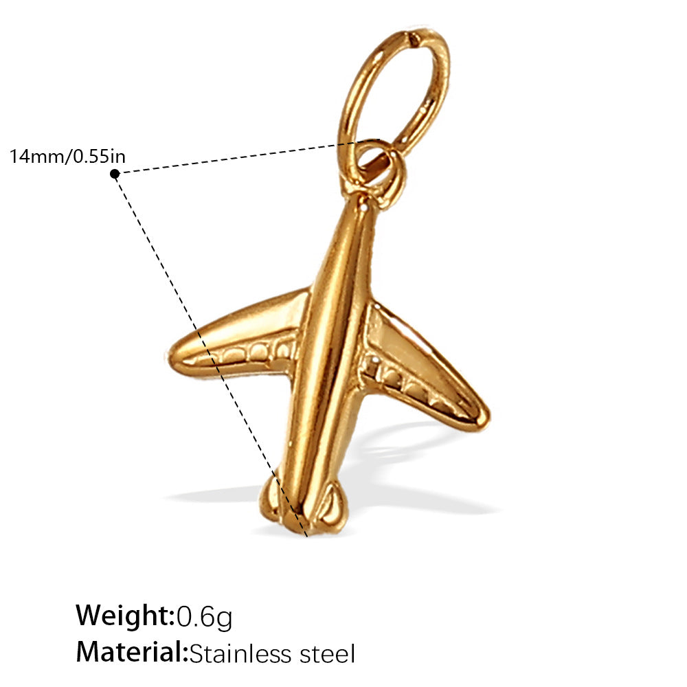 Wholesale Stainless steel 18K gold-plated small DIY key pendant