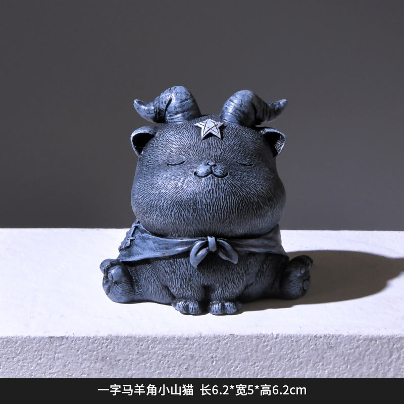 Wholesale  Skeleton Cat Resin Figurine Decorative Accent f