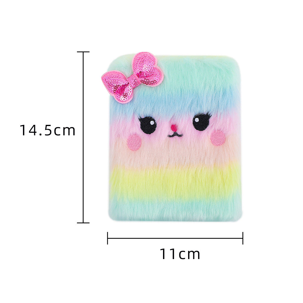 Wholesale Cartoon Plush Notebook Cute Girls Embroidery Account Book