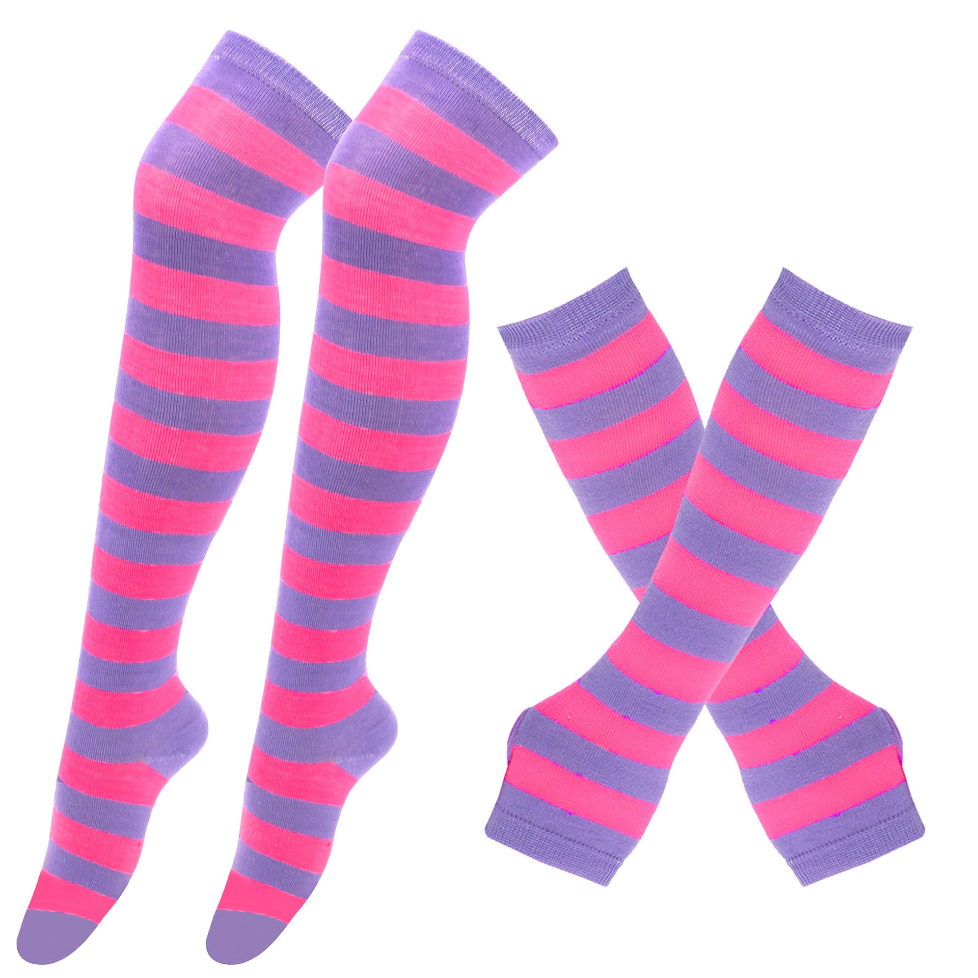 Wholesale Christmas Halloween High Striped Socks Gloves Set