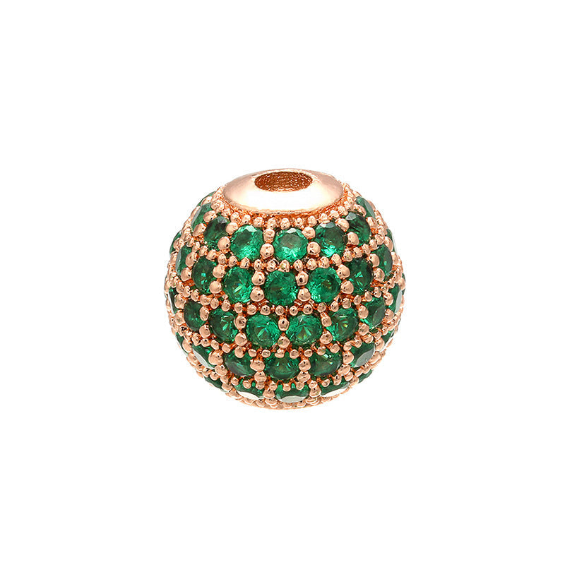 Wholesale Copper Micro Inlaid Diamond Ball Beads