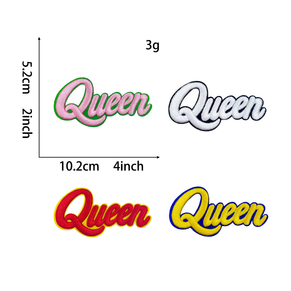 Wholesale  Letter 3D Embroidered Iron On Patch For Clothing DIY Accessory