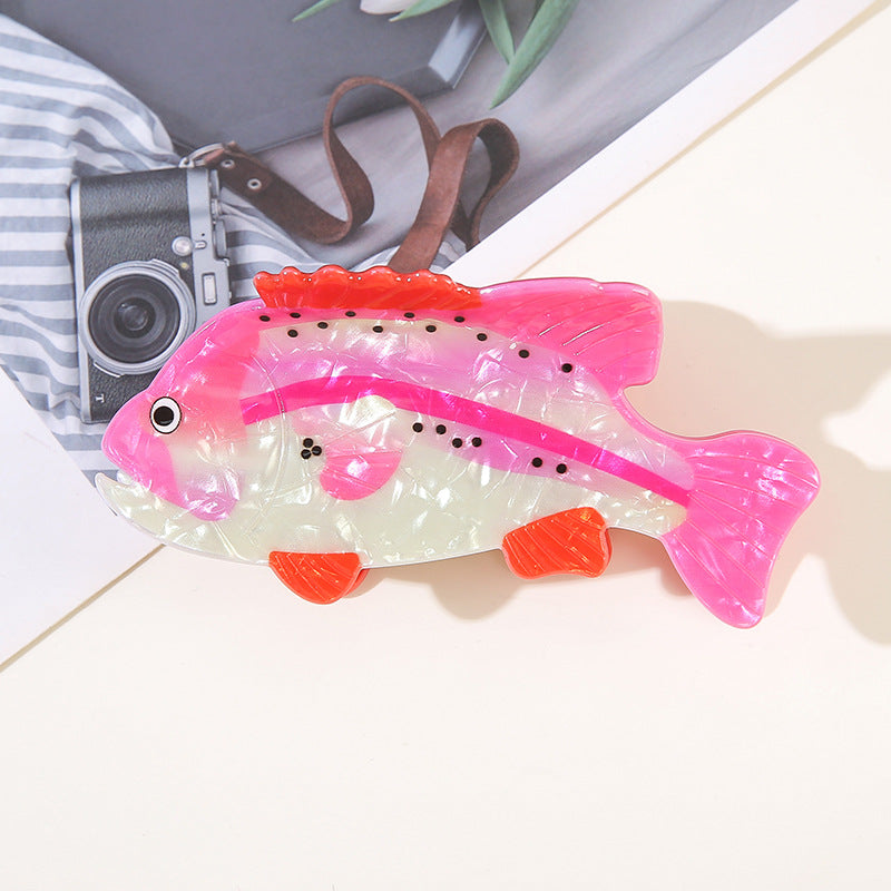 Wholesale Trendy Koi Fish Hair Clip PVC Gripper Claw Dopamine Ocean Series Animal Hair Accessory Everyday Styling Gift Boutique Resale