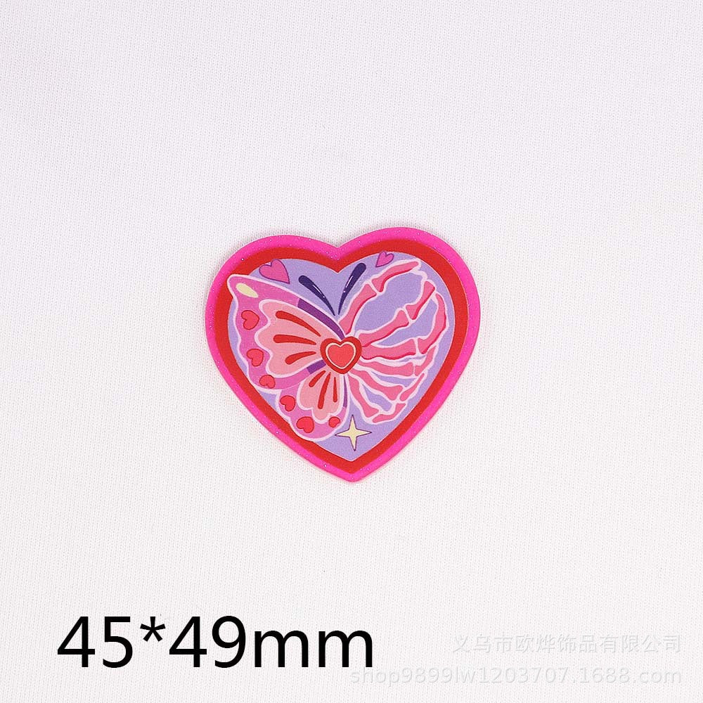 Wholesale 10PCS Valentine's Day Series Peach Heart Bag Pin DIY Patch Jewelry Acrylic