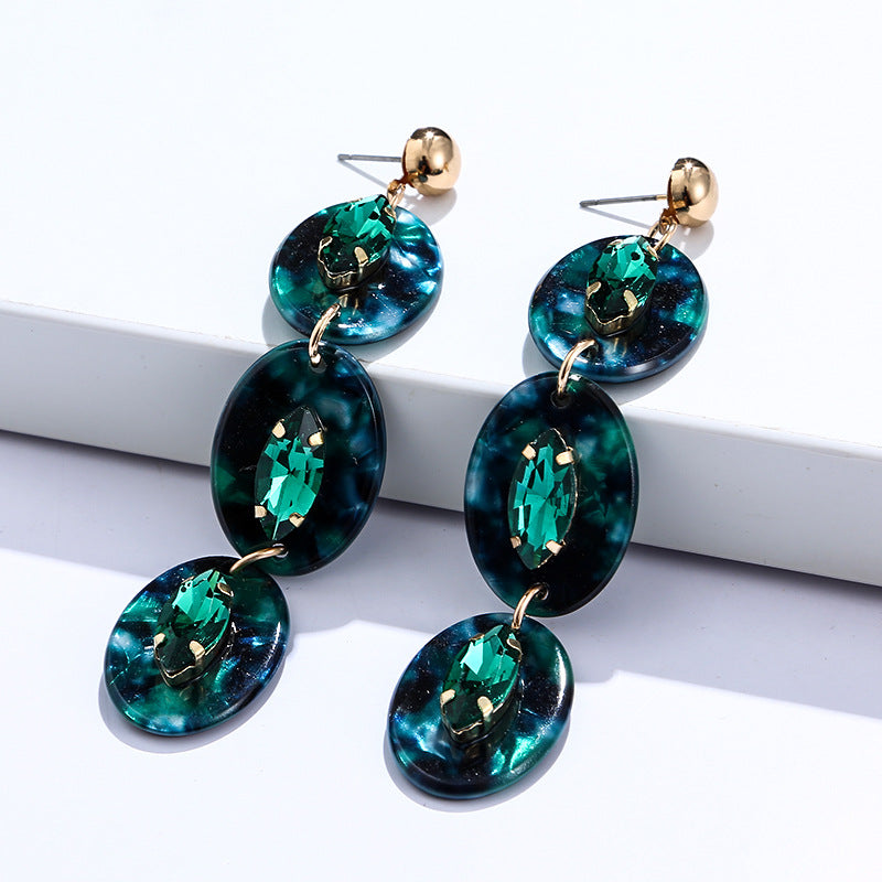 Pendientes al por mayor de diamantes acrílicos