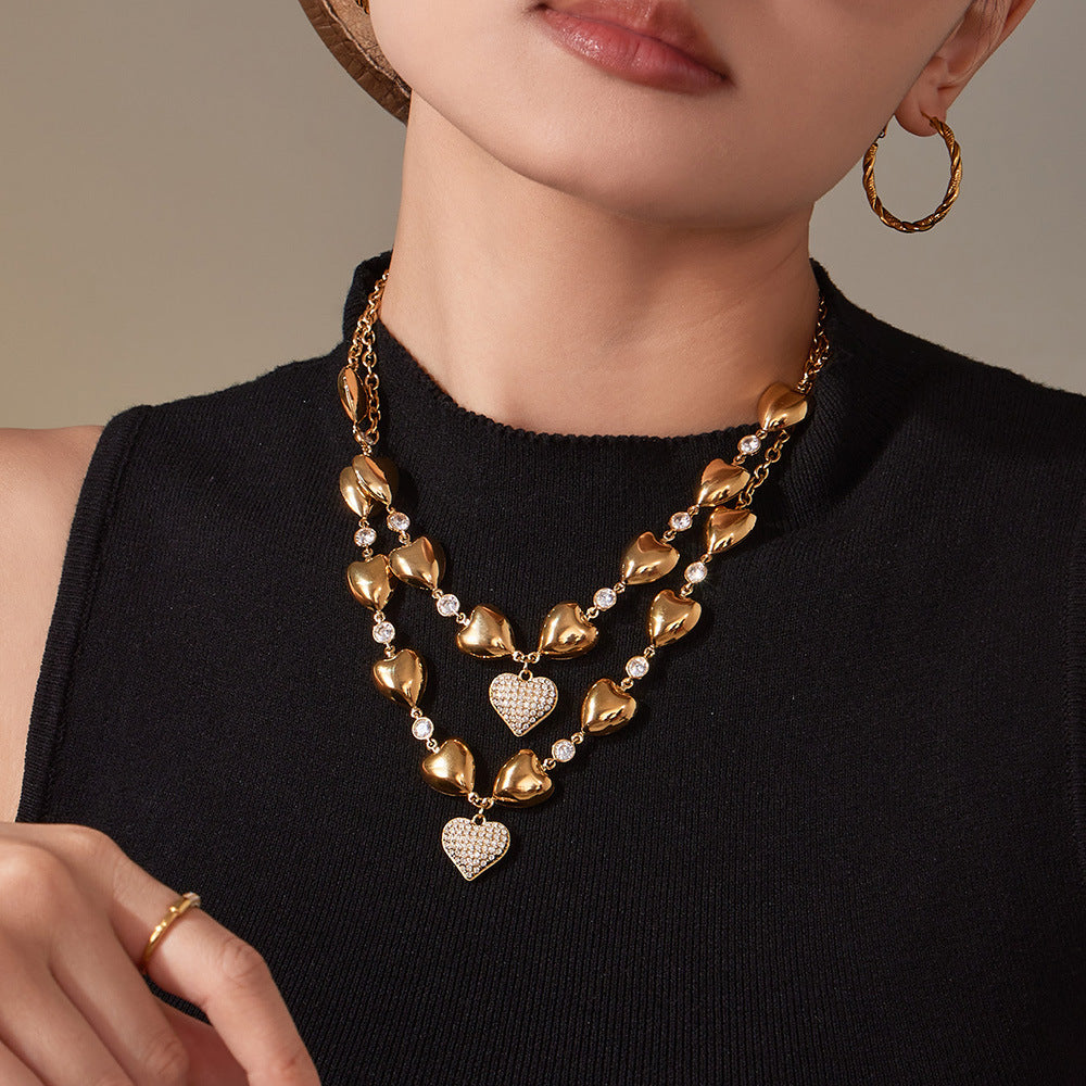 Wholesale Heart Stainless Steel Necklace