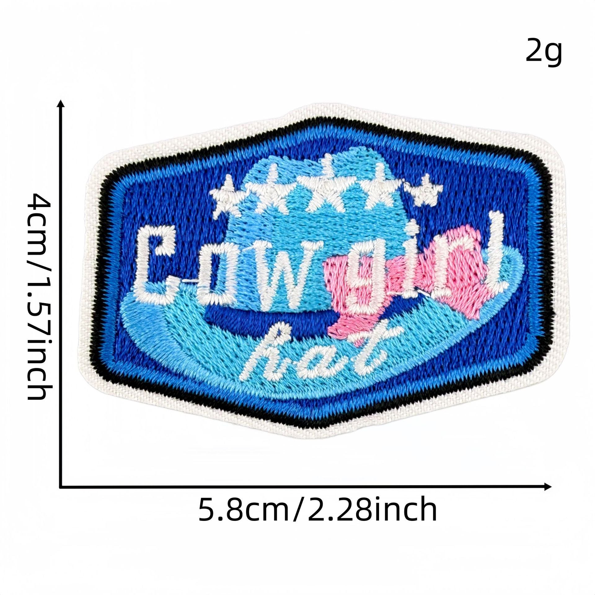 Wholesale Western Cowgirl Embroidered Patches 24 Piece Set Pink Blue Guitar Cow Skull Design DIY Craft Supply For Home Decor And Resale