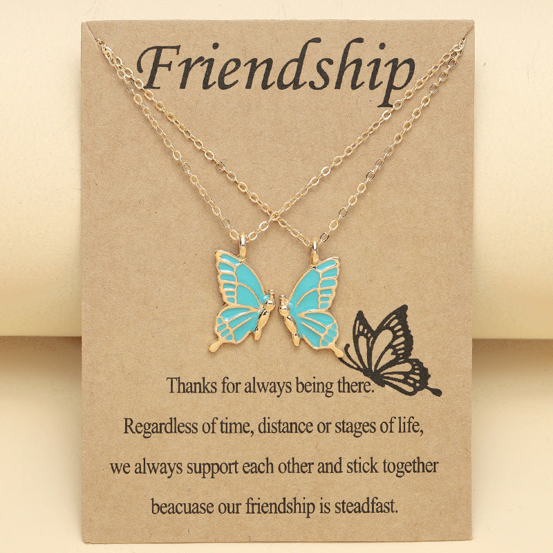 Wholesale Colorful Butterfly Clavicle Chain
