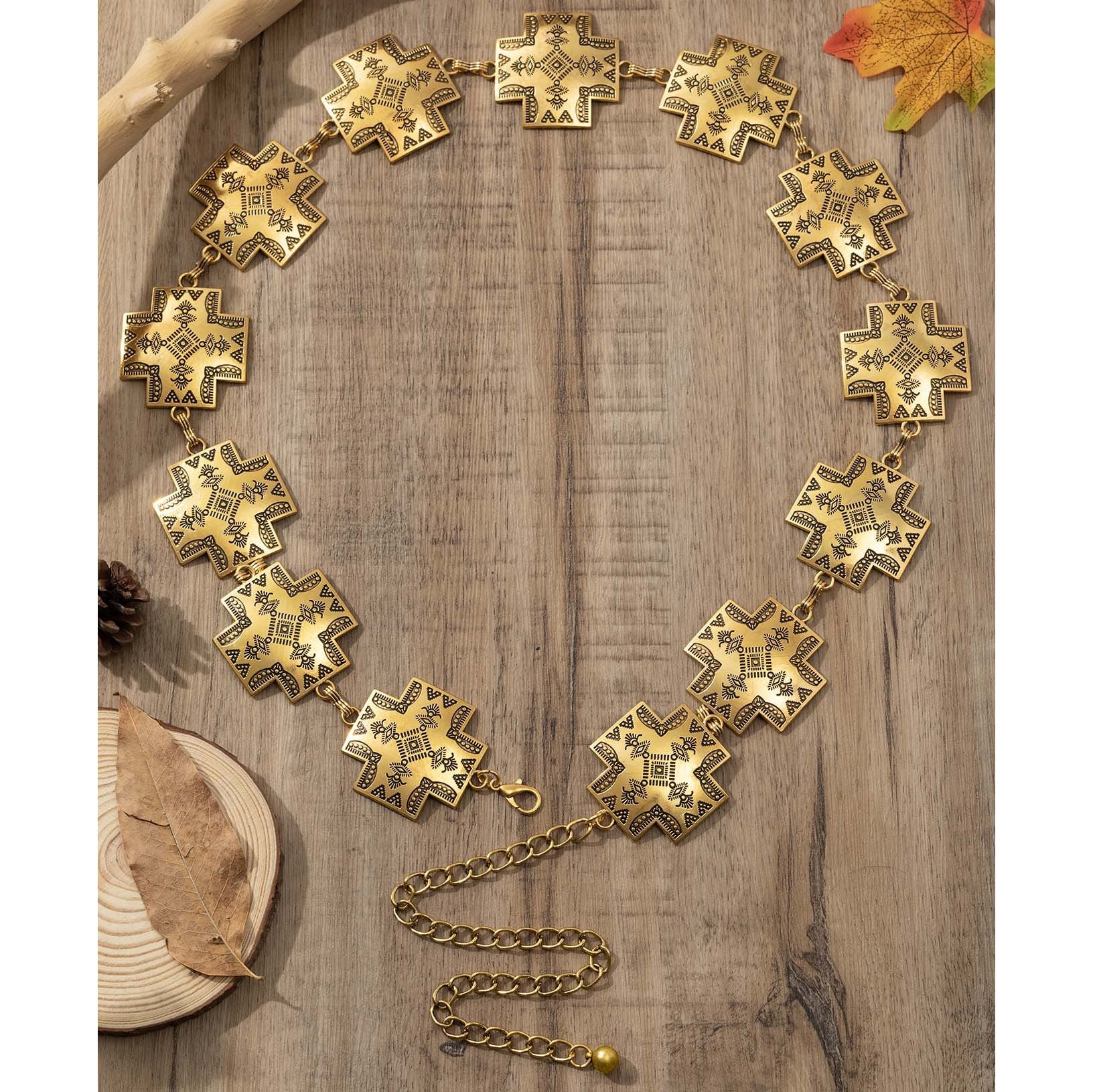 Wholesale Metal retro waist chain accessories versatile decorative belt dress jeans