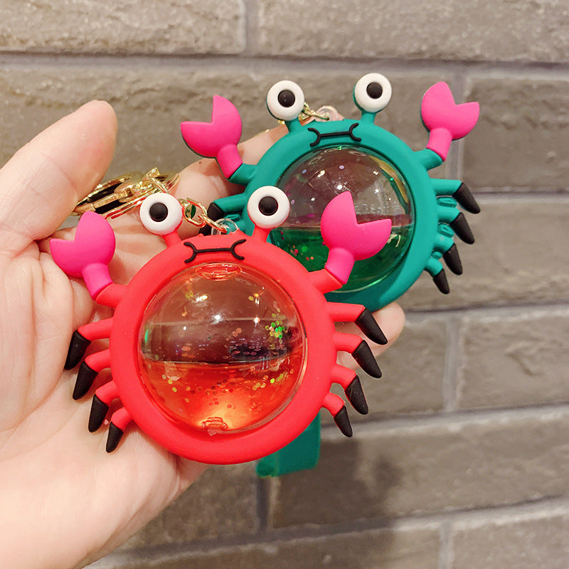 Llavero flotante de cangrejo de petróleo acrílico de aceite acrílico al por mayor