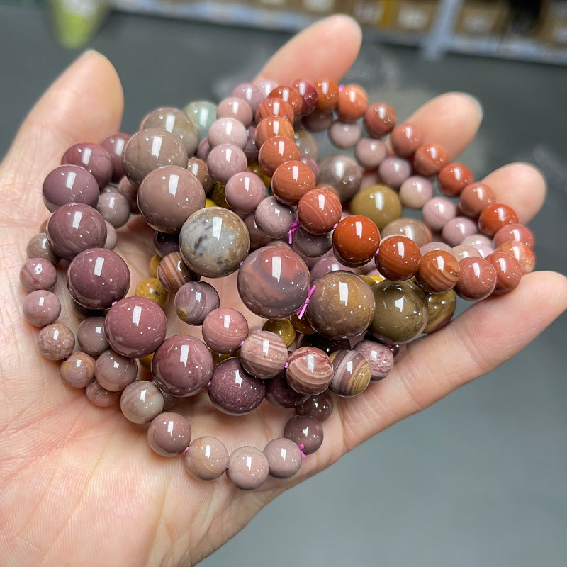 Wholesale Natural Oil Painting Alashan Stone Bracelet