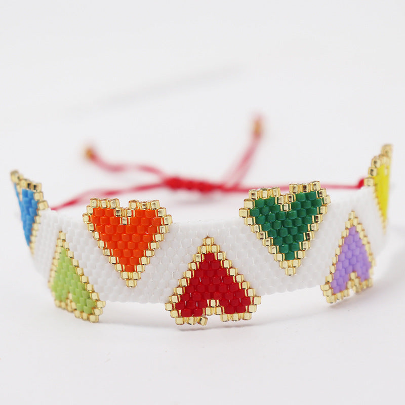 Wholesale New Valentine's Day Love Pattern Yuxing DB Antique Rice Beads MIYUKI Hand-woven Personalized Couple