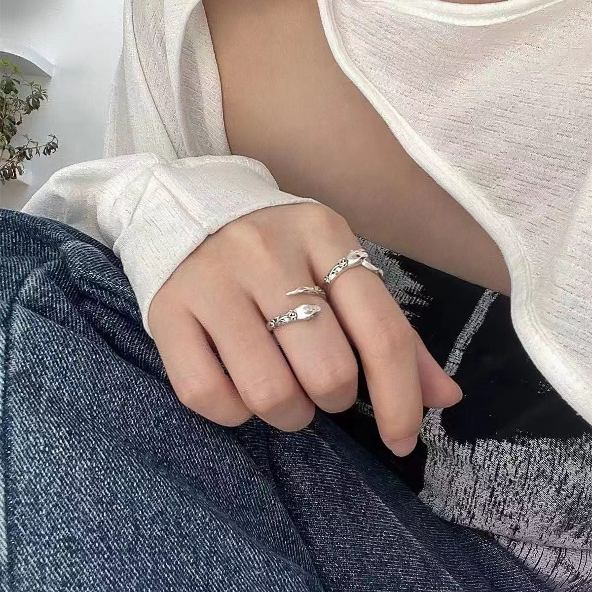 Wholesale silver Diablo High-end Valentine's Day Gift Men's and Women's Hand Ornaments Trendy Men's Personality Snake Ring