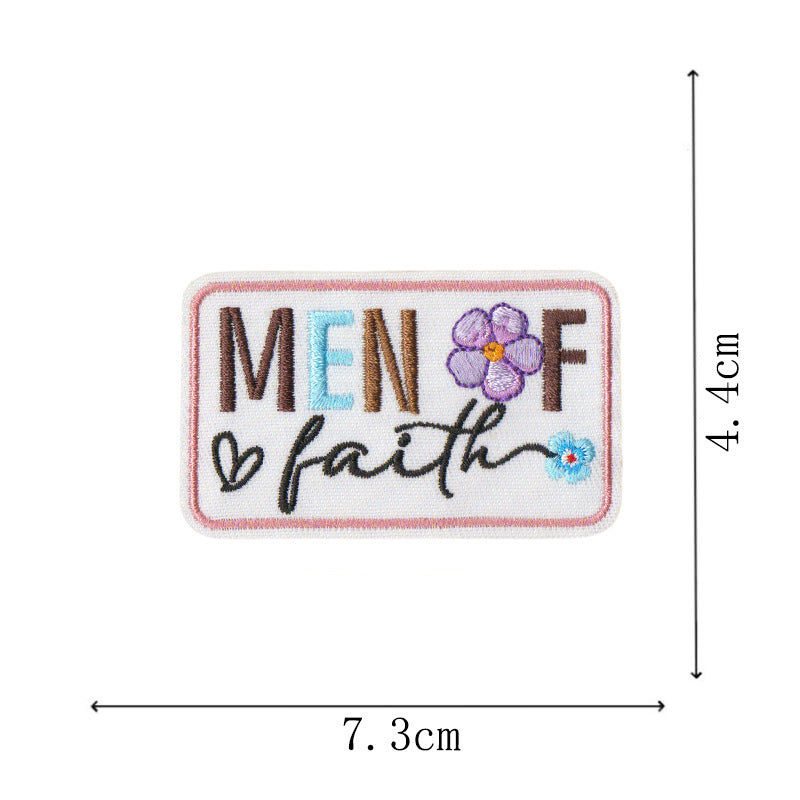 Wholesale Inspirational Bible Verse Iron On Embroidered Patches Set Of 9 Towel Decorative DIY Accessory