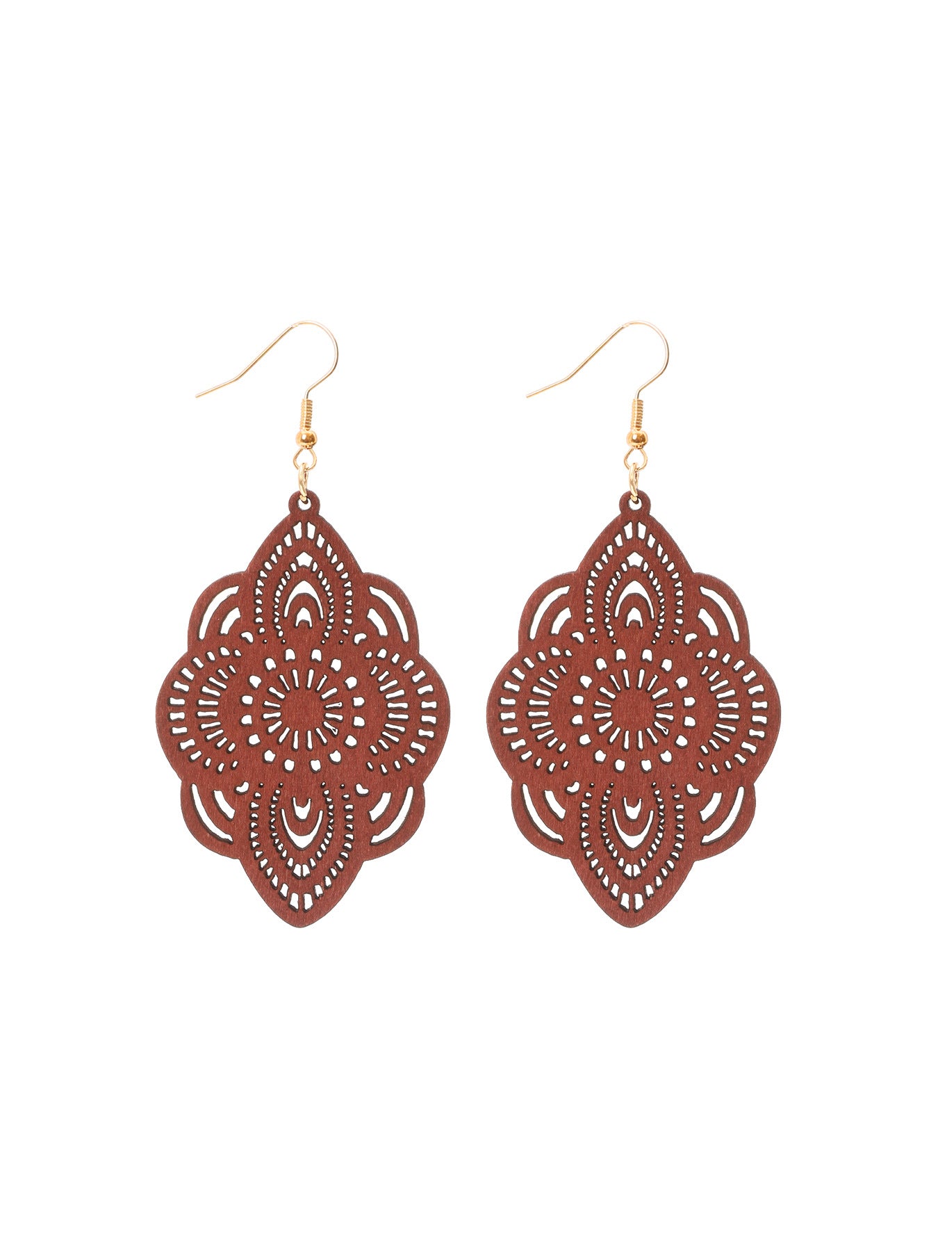 Wholesale Carved Pattern Pendant Vintage Elegant Earrings