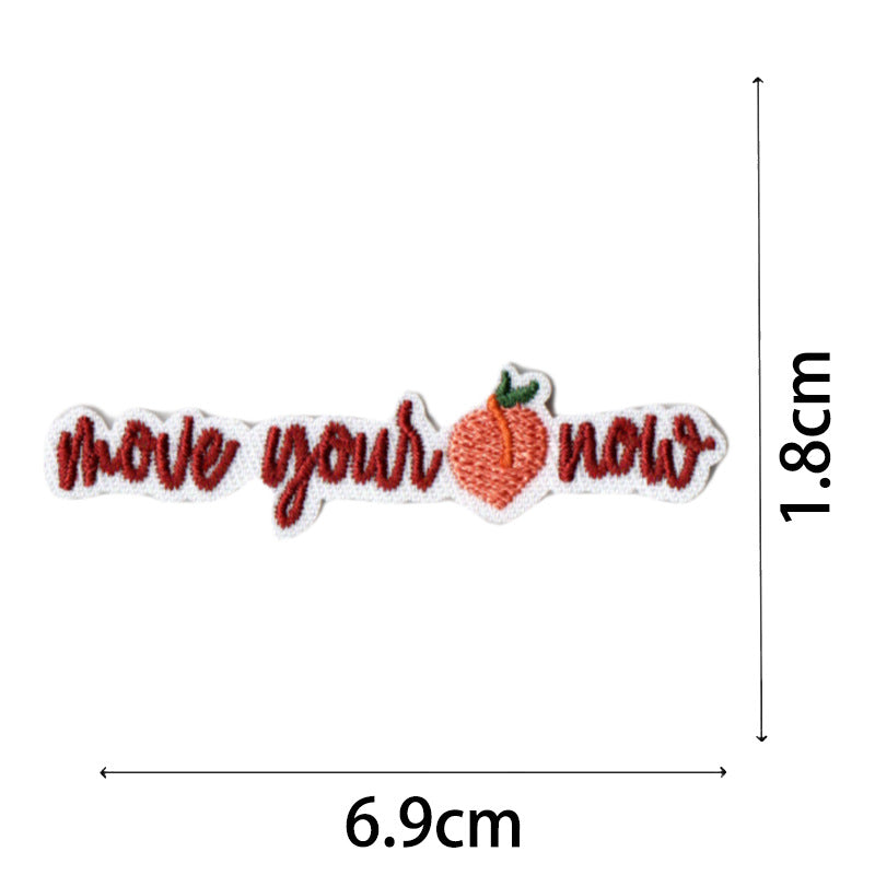 Wholesale Bohemian embroidered fabric patch with positive energy quotes for bags  DIY Patches