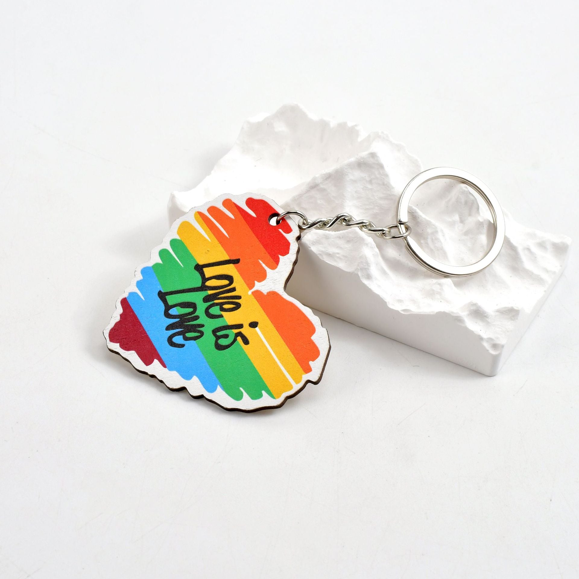Wholesale Love Is Love Pendant Letter Keychain