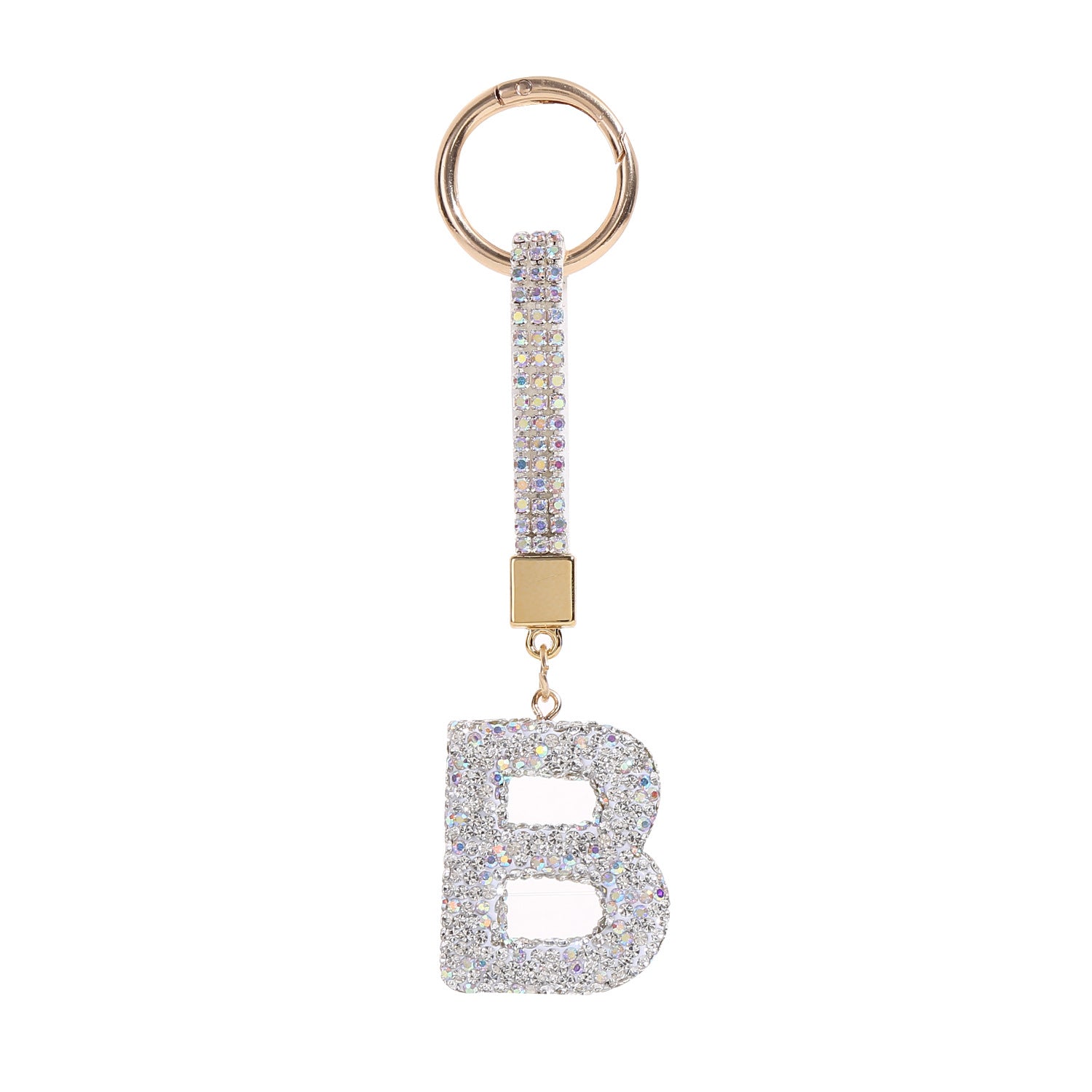 Wholesale Full Diamond Letter B Glass Keychain