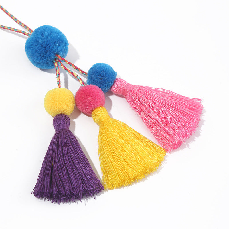 Wholesale Wool Ball Tassel Polyester Keychain
