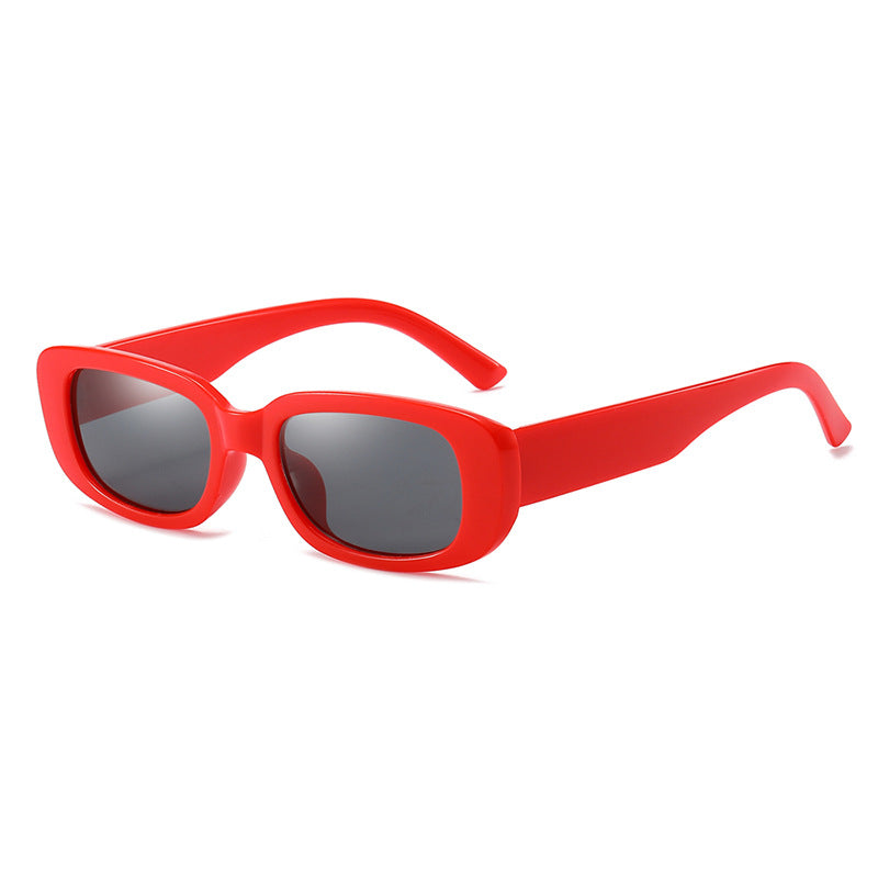 Wholesale PC Film Fashion Square Frame Solid Color Sunglasses