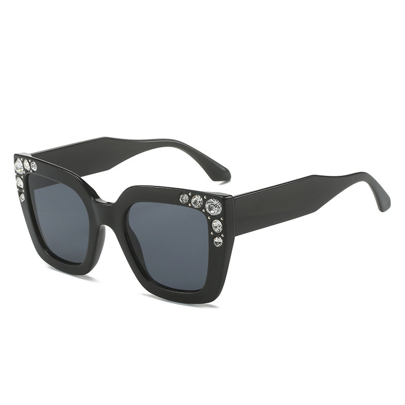 Wholesale Square Diamond Studded Fashion Sunglasses