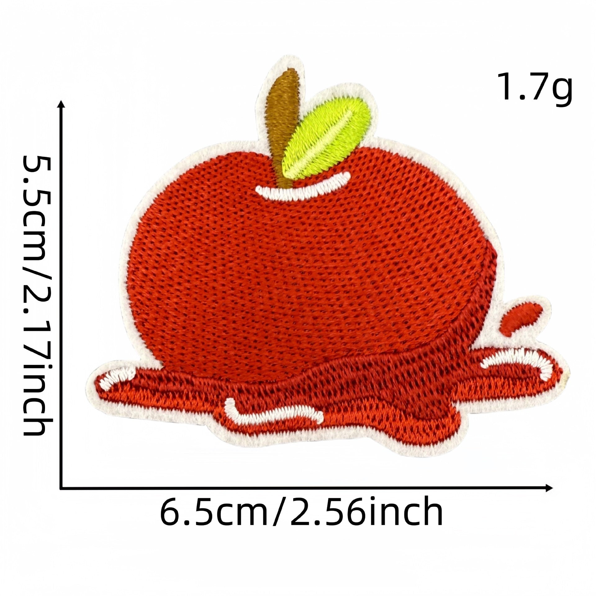 Wholesale Cute red apple cartoon embroidery DIY patches