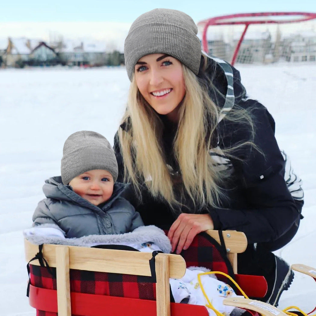 Wholesale Children's Adult Parent-child Autumn and Winter Kids Beanie Woolen Hat Beanie