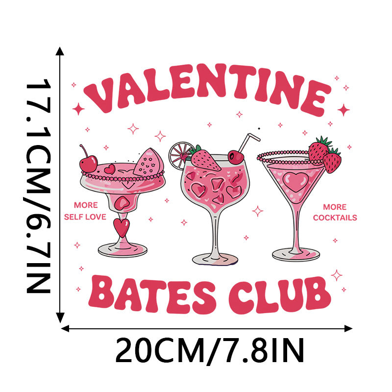 Wholesale 10pcs Valentine' s Day Custom  Rhinestone  UV DTF Ready to Press Transfers Wraps