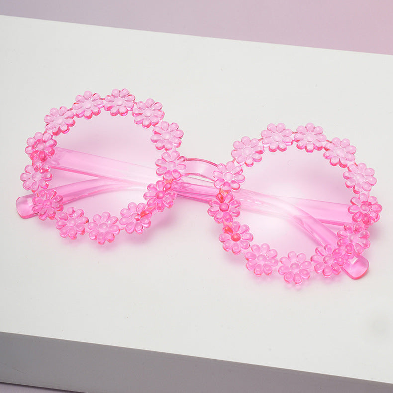 Wholesale daisy children's round petal cute UV protection sunglasses