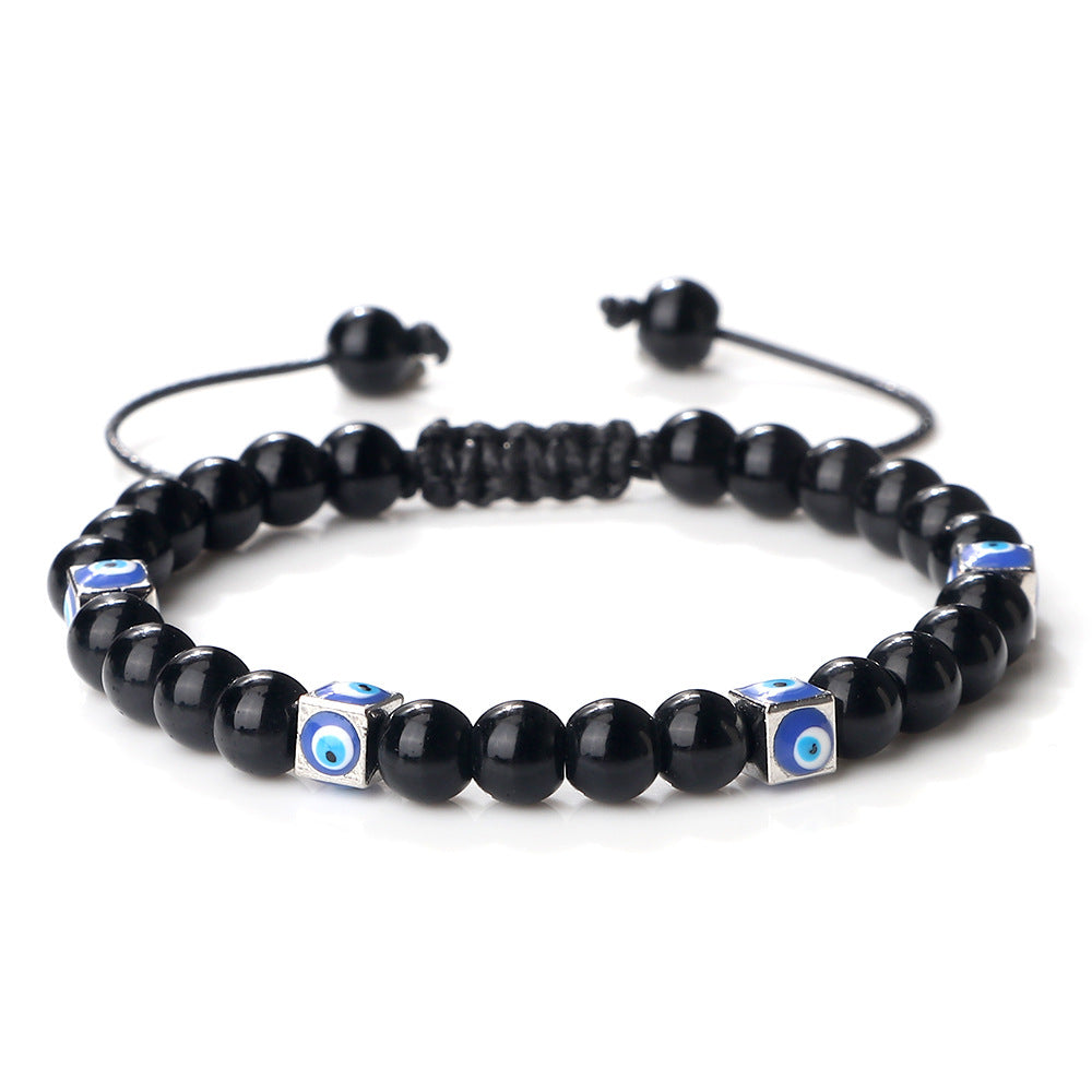 Wholesale Hand woven square Devil' s Eye bracelet