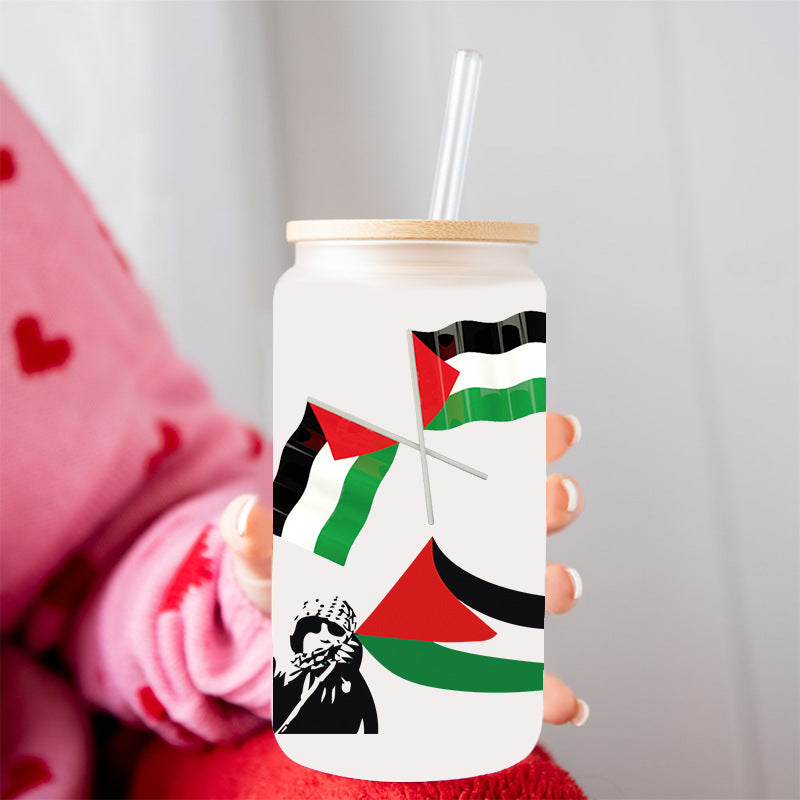 Wholesale Freedom and Peace Flag Series  16oz Cup UV DTF Wraps