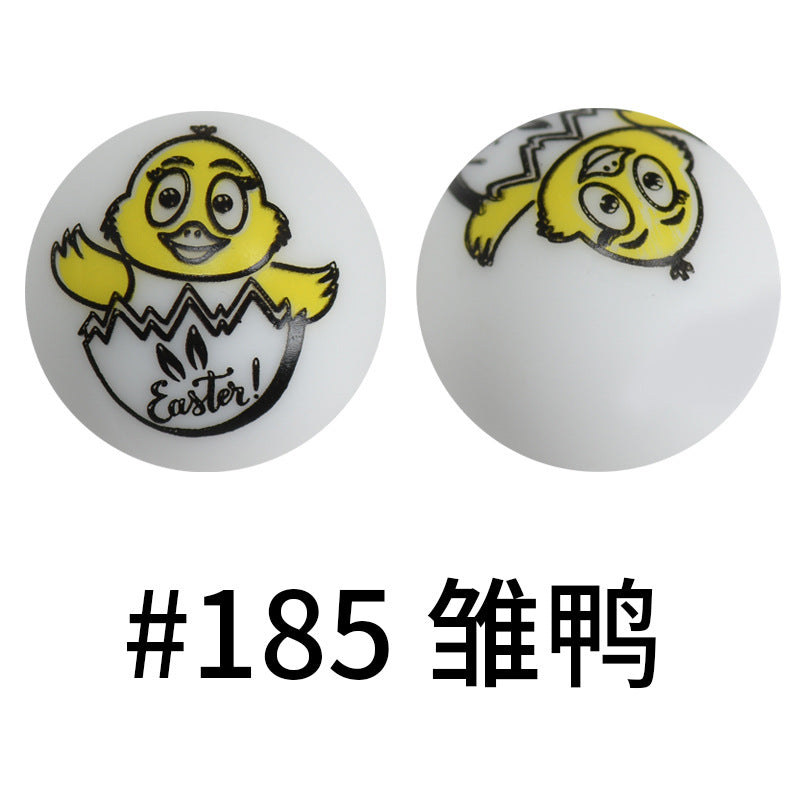 Wholesale 50pcs 16mm Print Silicone Beads Colorful Silicone Water Transfer Beads