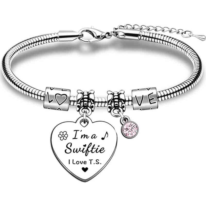 Wholesale Valentine's Day Stainless Steel Love Snake Bone Bracelet